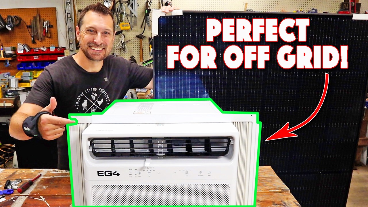 NEW Off Grid Cabin Air Conditioning Runs Directly From Solar Panels! #EG4HybridWindowUnit