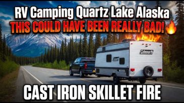 Beautiful Quartz Lake Alaska Camping… Until My Oily Cast Iron Nearly Started a Fire